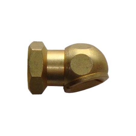 Interstate Pneumatics 1/4 Inch FPT Angle Ball Foot Brass Chuck with Shut-off Valve T04